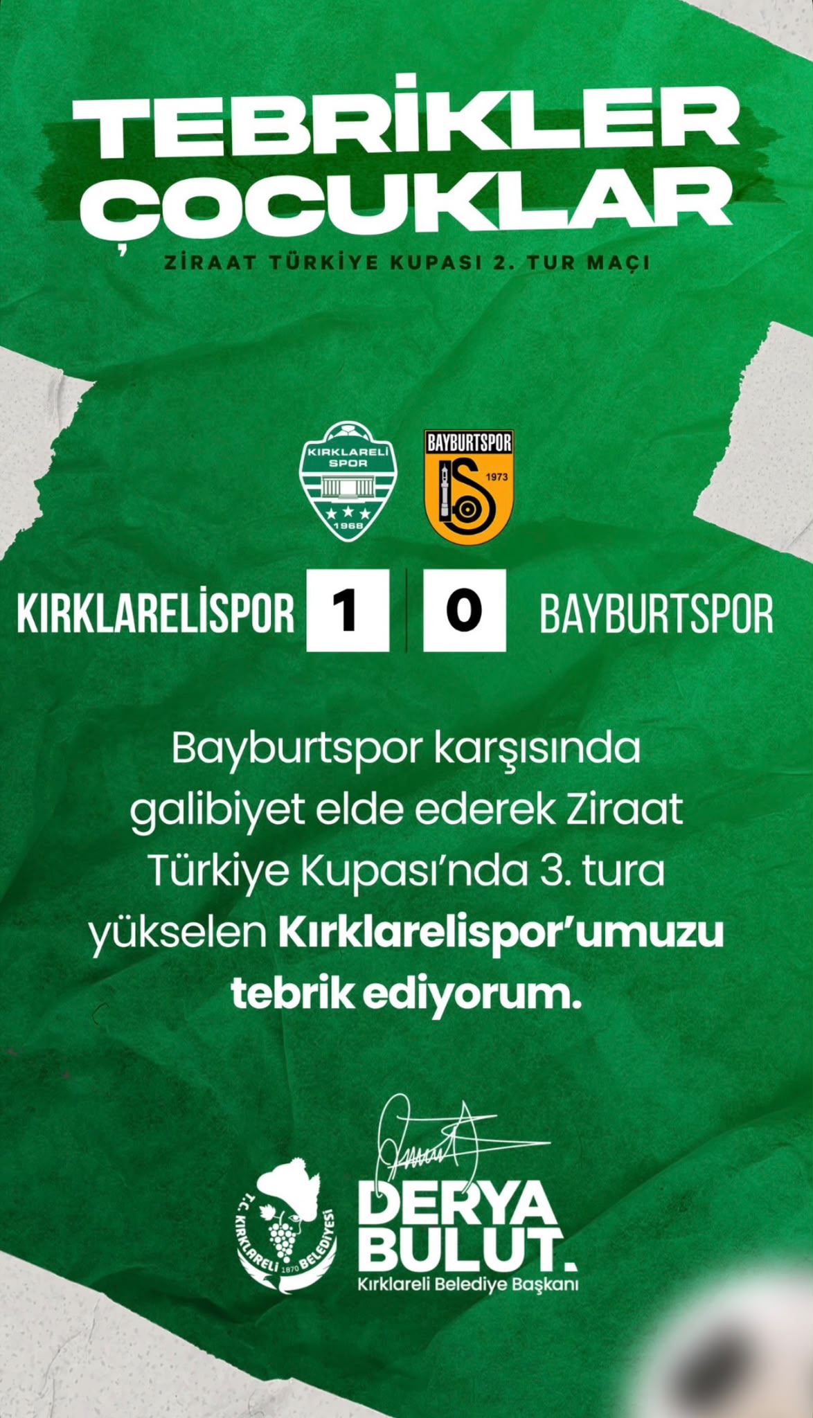 TEBRİKLER ÇOCUKLAR