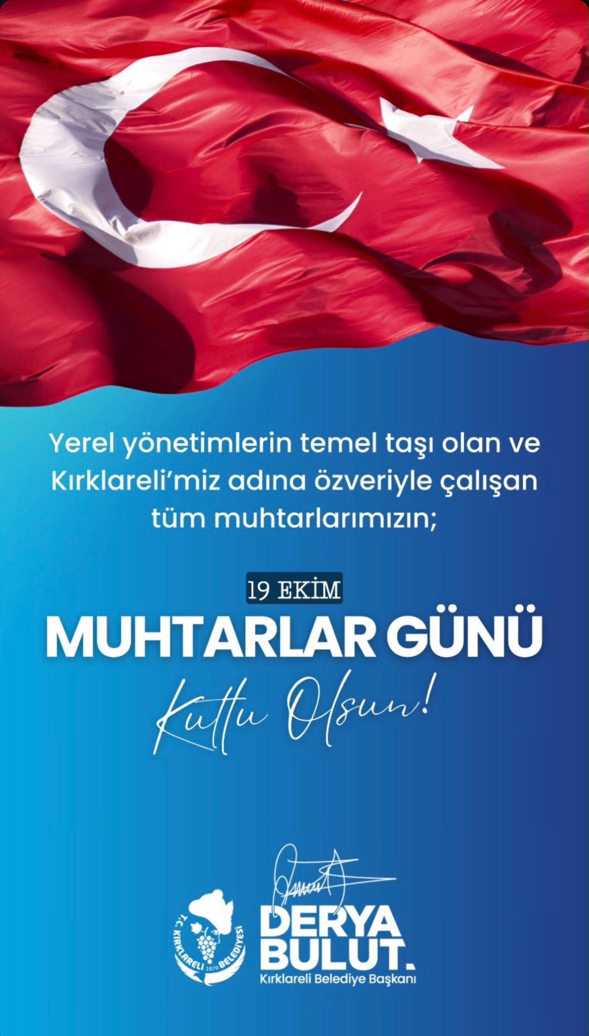 19 EKİM MUHTARLAR GÜNÜ KUTLU OLSUN