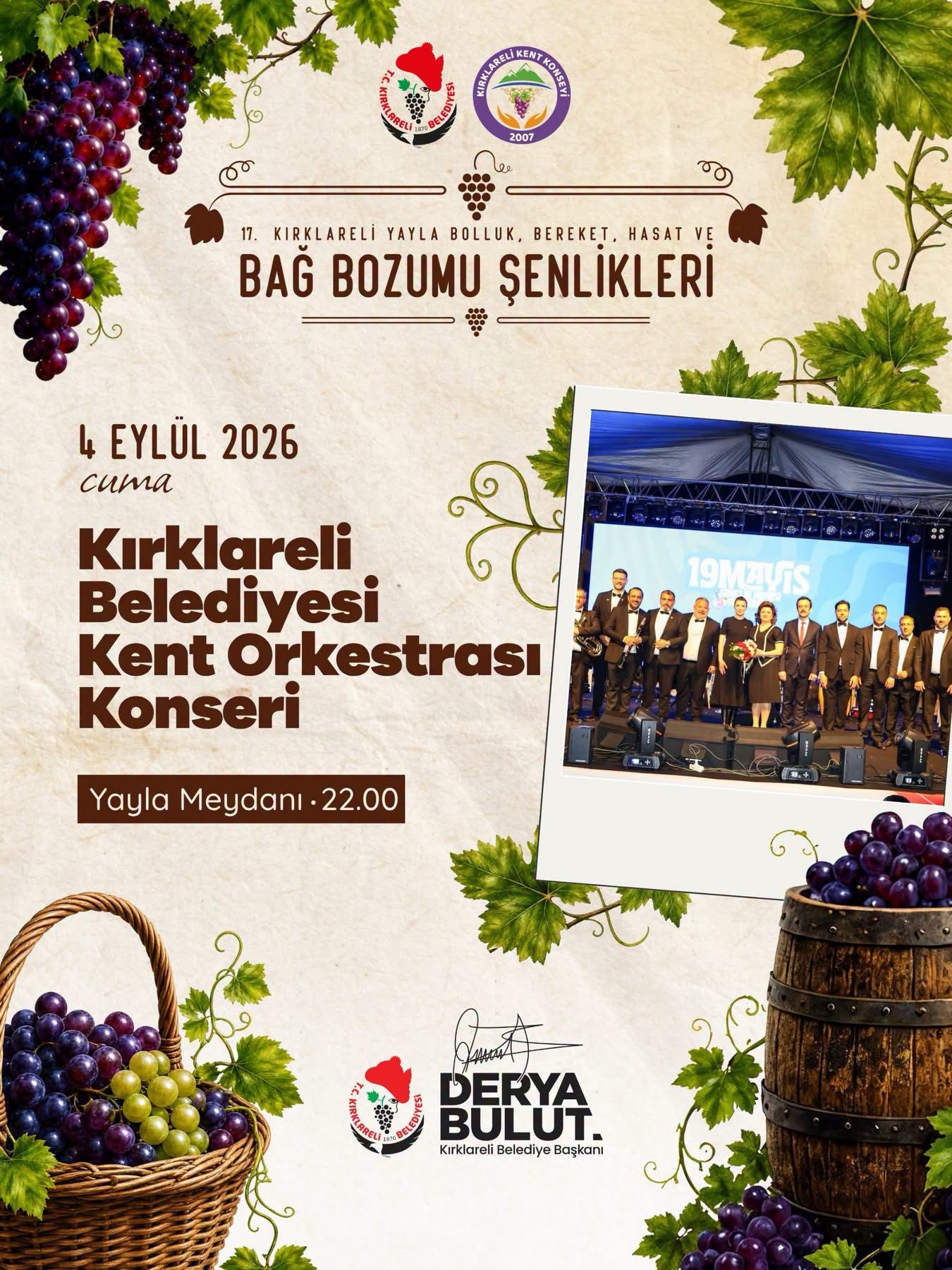 "17. KIRKLARELİ YAYLA BOLLUK, BEREKET, HASAT ve BAĞ BOZUMU ŞENLİKLERİ"MİZ YARIN BAŞLIYOR — fotoğraf 1