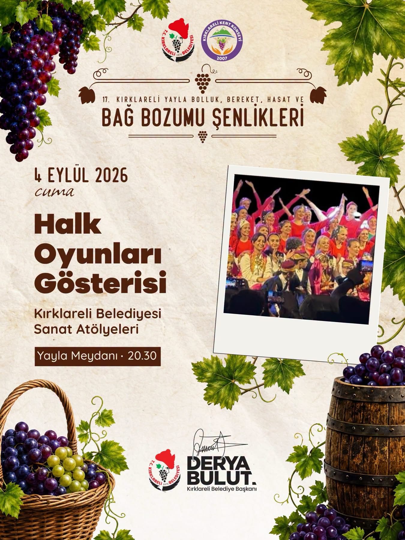"17. KIRKLARELİ YAYLA BOLLUK, BEREKET, HASAT ve BAĞ BOZUMU ŞENLİKLERİ"MİZ YARIN BAŞLIYOR — fotoğraf 4