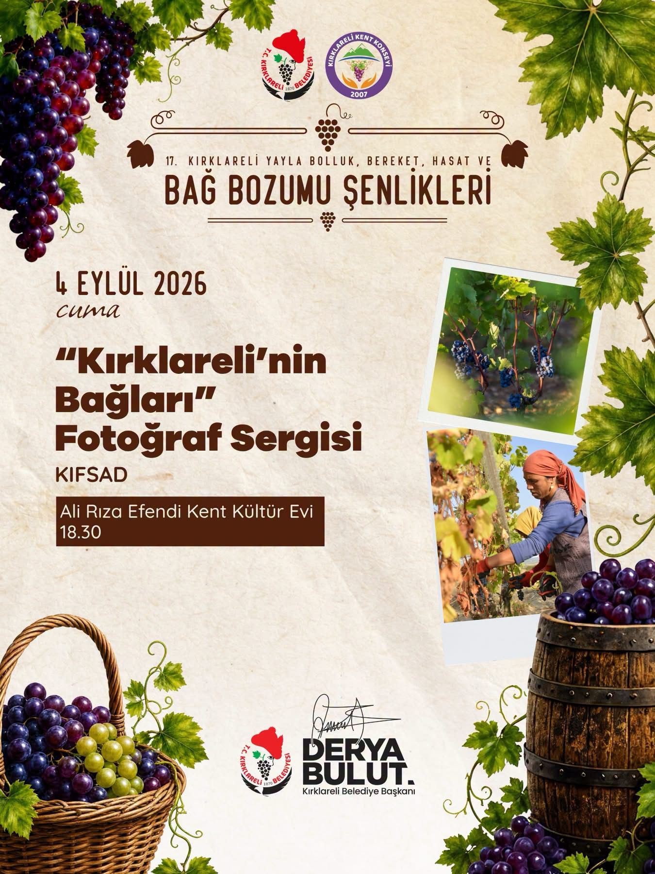 "17. KIRKLARELİ YAYLA BOLLUK, BEREKET, HASAT ve BAĞ BOZUMU ŞENLİKLERİ"MİZ YARIN BAŞLIYOR — fotoğraf 6